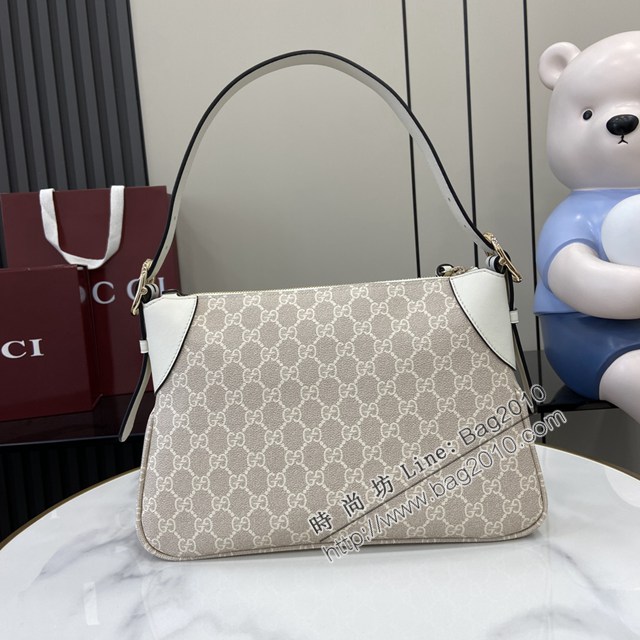 Gucci專櫃古馳最新款購物袋GG圖案條紋織大號肩背包 jh2636型號：815216